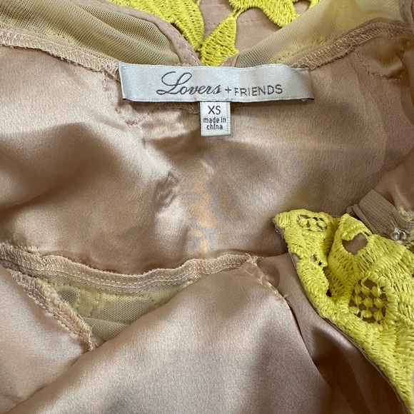 Lovers + Friends Yellow Crochet Dress - Picture 2 of 5